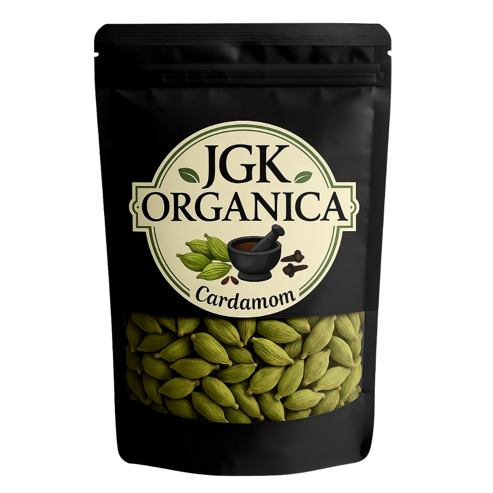 JGK Organica | Premium Aromatic Green Cardamom-Ealichi Pods (Whole Elaichi) 100gm